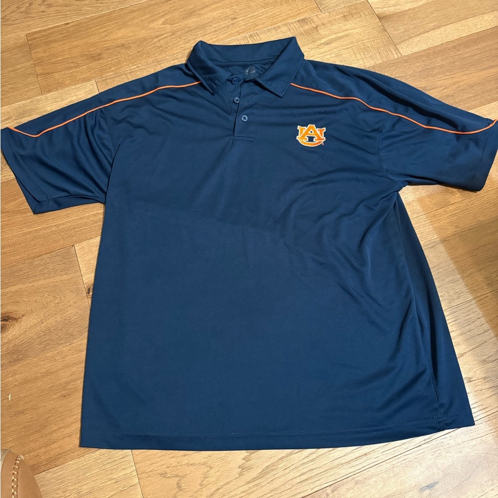 Auburn Navy Blue Polo Shirt with Orange Accents